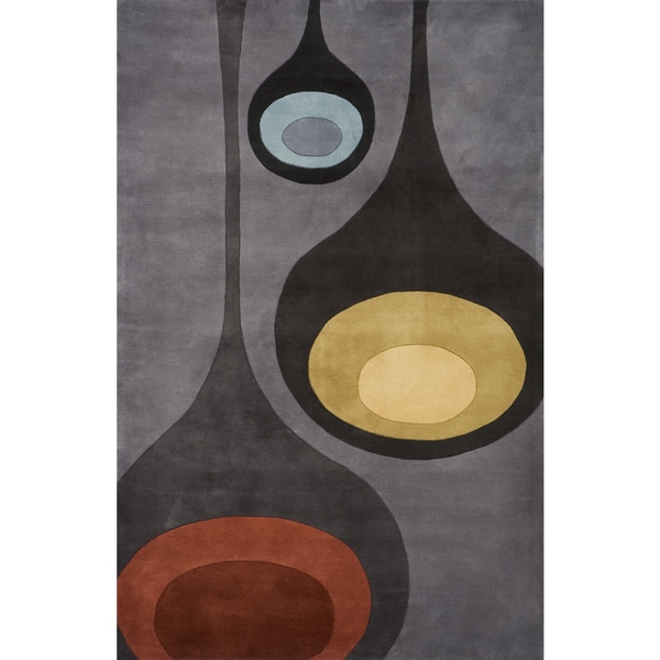 Momeni New Wave Steel Hand-Tufted and Hand-Carved Wool Runner Rug (2'6 X 8') - 2'6" x 8' Runner