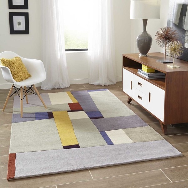 Momeni New Wave Grey Hand-Tufted and Hand-Carved Wool Runner Rug (2'6 X 8') - 2'6" x 8' Runner