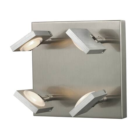 Reilly Collection 4-light sconce in Brushed Nickel/ Brushed Aluminum - Brushed Nickel