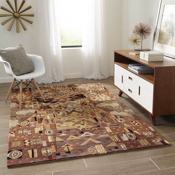 Momeni New Wave Multicolor Hand-Tufted and Hand-Carved Wool Rug (7'9 X 7'9 Round) - 7'9" x 7'9" Round