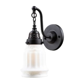 Elk Home Quinton Parlor Oiled Bronze With Opal Glass 1 Light Sconce