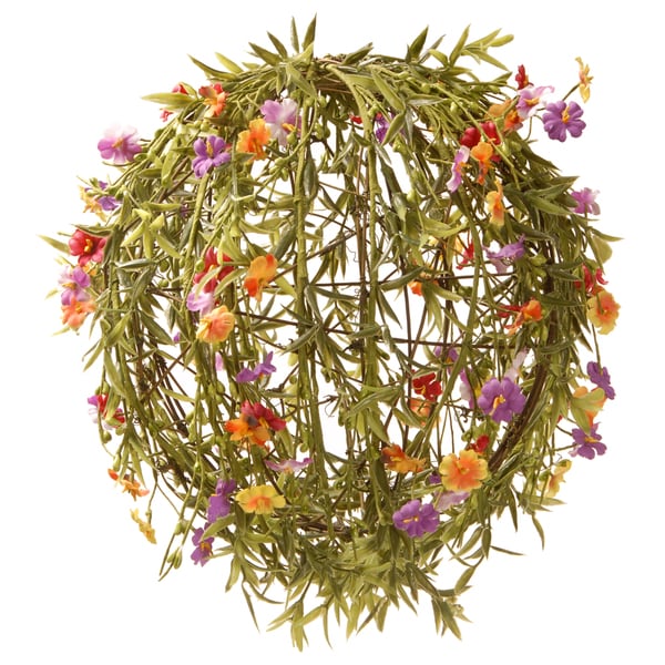 12-inch Orange/ Yellow and Pink Flower Ball. Opens flyout.