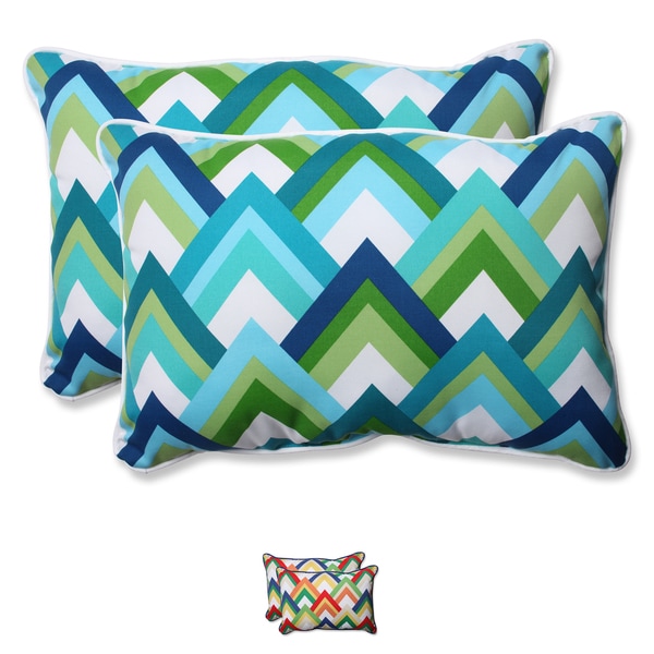 Pillow Perfect Outdoor Resort Over-sized Rectangular Throw Pillow (Set of 2)