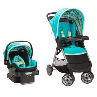Safety 1st Amble Quad With OnBoard 30 Car Seat Travel System In Rainbow Ice