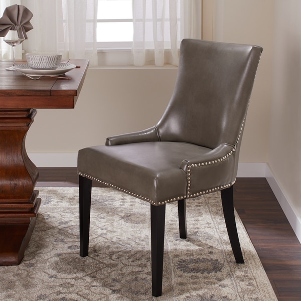 Grey Nailhead Dining Chair - vescyntdesign