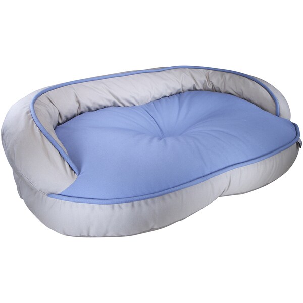 Kathy Ireland Loved Ones Constant Comfort Bolster Pet BedLargeBlue