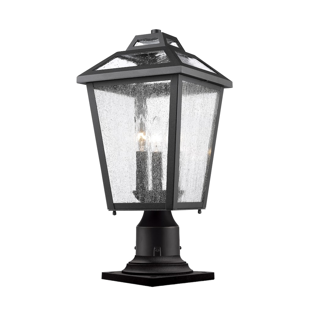 Avery Home Lighting Bayland Black 3-Light Outdoor Pier Mount Light