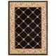 preview thumbnail 2 of 8, Well Woven Trellis Lattice Classic Traditional Entryway Mat Accent Rug - 2'3" x 3'11" - 2'3" x 3'11" Black/Ivory