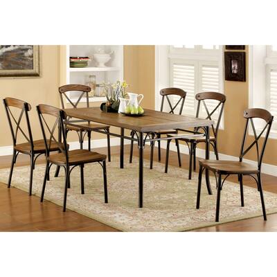 Furniture of America Tel Industrial Bronze 60-inch Metal Dining Table