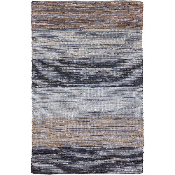 Hand-Loomed Justin Stripe Cotton Area Rug - 3'6" x 5'6"
