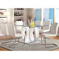 Furniture of America Raji Contemporary Solid Wood 7-piece Dining Set