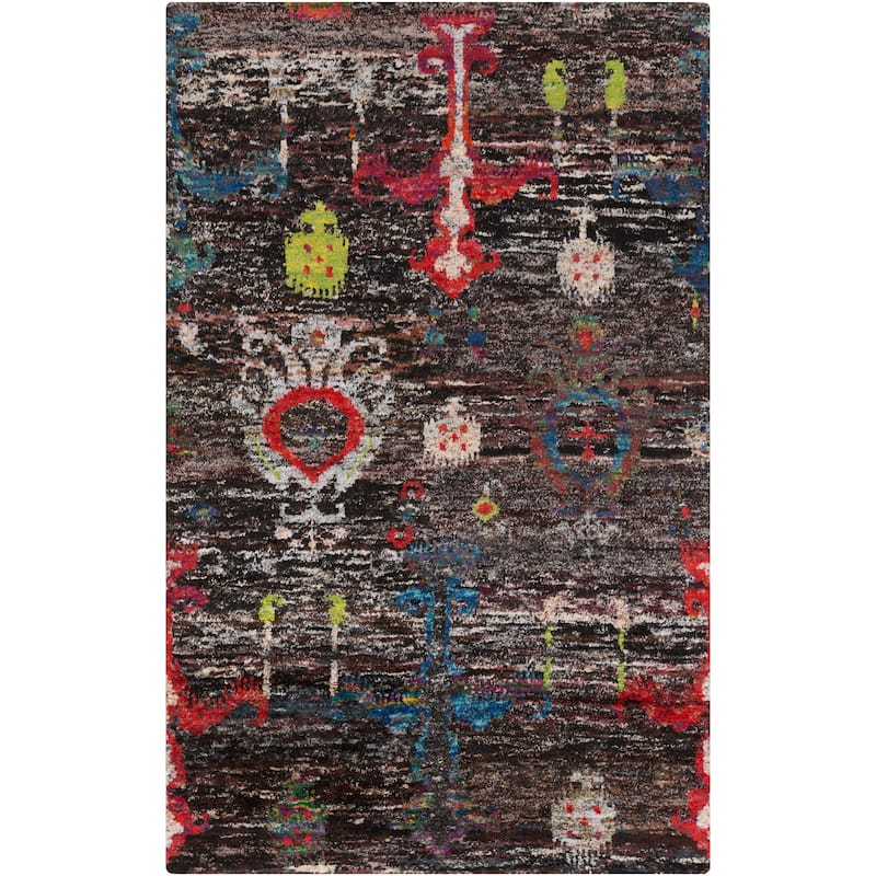 Hand-Knotted Felicity Ikat Cotton Area Rug - 5' x 8' - 5' x 8'