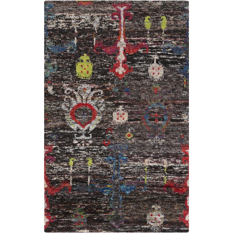 Hand-Knotted Felicity Ikat Cotton Area Rug - 5' x 8' - 5' x 8' - 5' x 8' - Multi