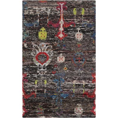 Hand-Knotted Felicity Ikat Cotton Area Rug - 5' x 8' - 5' x 8'