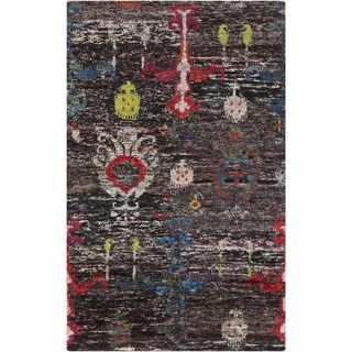 Hand-Knotted Felicity Ikat Cotton Area Rug - 5' x 8' - 5' x 8'