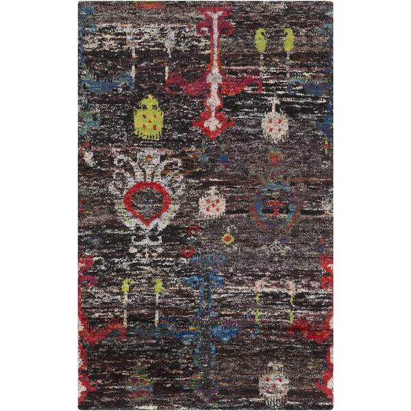 slide 2 of 6, Hand-Knotted Felicity Ikat Cotton Area Rug - 5' x 8' - 5' x 8' Multi - 5' x 8' - Rectangle