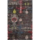 preview thumbnail 1 of 4, Hand-Knotted Felicity Ikat Cotton Area Rug - 5' x 8' - 5' x 8' Multi - 5' x 8' - Rectangle