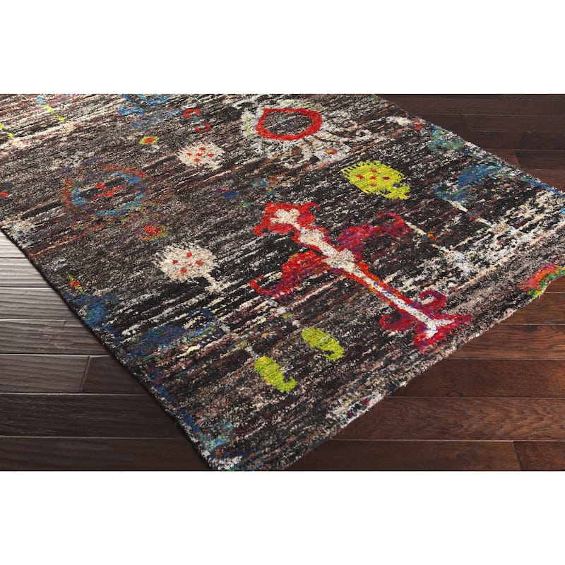 Hand-Knotted Felicity Ikat Cotton Area Rug - 5' x 8' - 5' x 8'