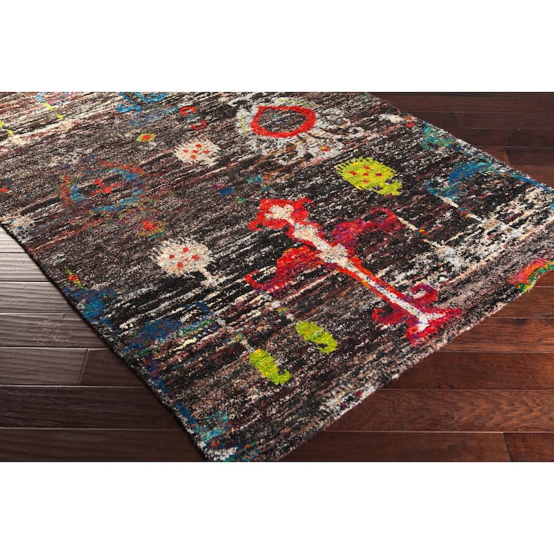 Hand-Knotted Felicity Ikat Cotton Area Rug - 5' x 8' - 5' x 8'