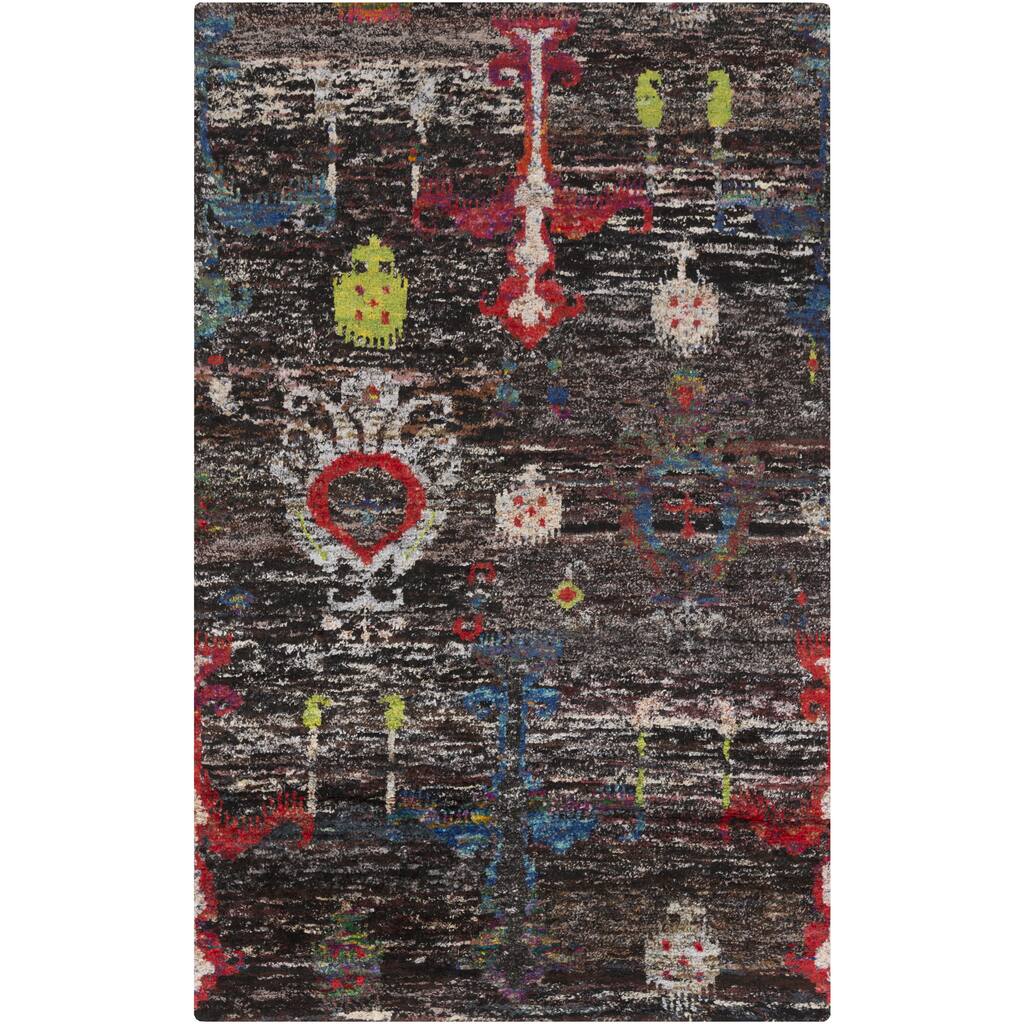 Hand-Knotted Felicity Ikat Cotton Area Rug - 5' x 8' - 5' x 8'
