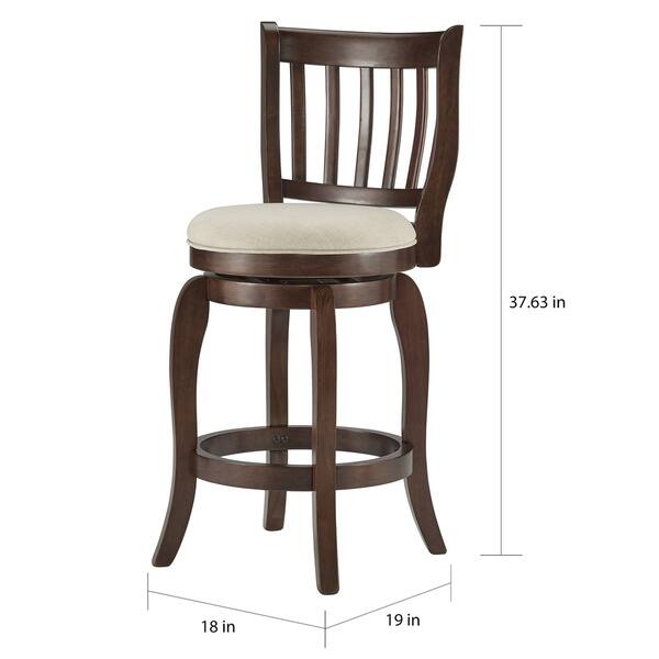 Ali Modern Linen 24 Inch High Back Counter Height Swivel 24 Inch High Back Counter Height Swivel