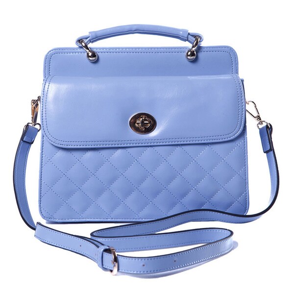 pale blue leather handbags