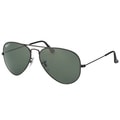 Ray-Ban Aviator RB3025 Unisex Black Frame Green Polarized Lens Sunglasses