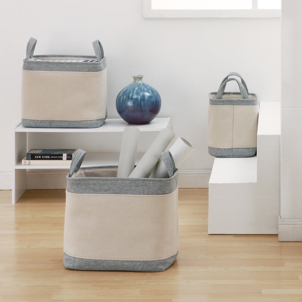 Rectangular Cloth Storage Totes (Set of 3)