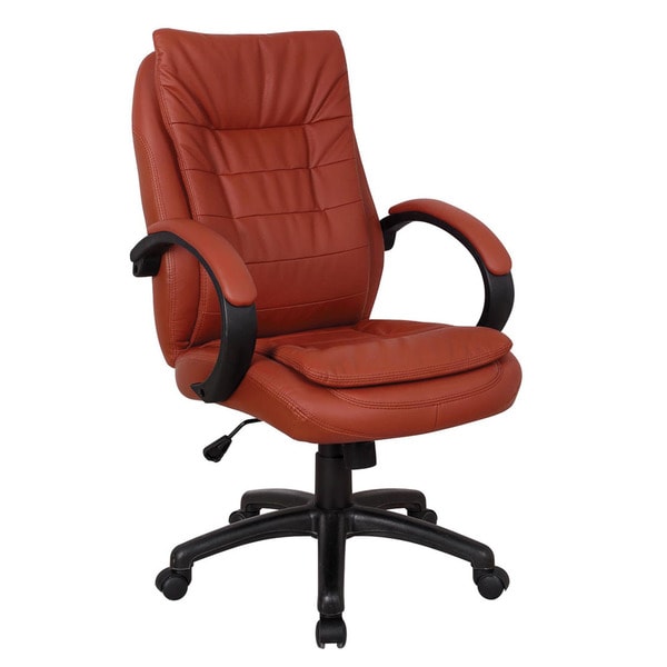 Shop Jaye Red Leatherette Pneumatic Lift Office Chair Free Shipping