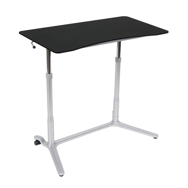 Sierra Height Adjustable Rolling Desk - Silver