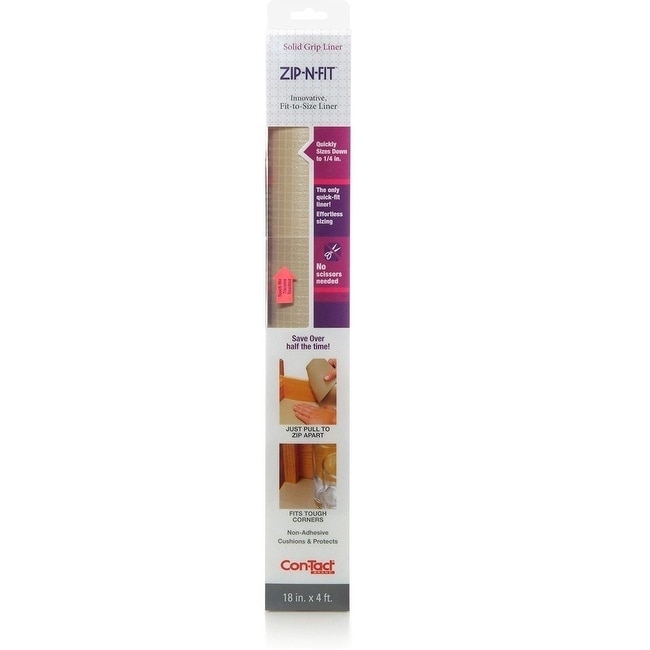Con-Tact 12 In. x 4 Ft. Almond Grip Premium Non-Adhesive Shelf