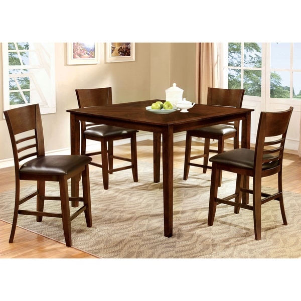 Cherry wood counter height dining 2024 set