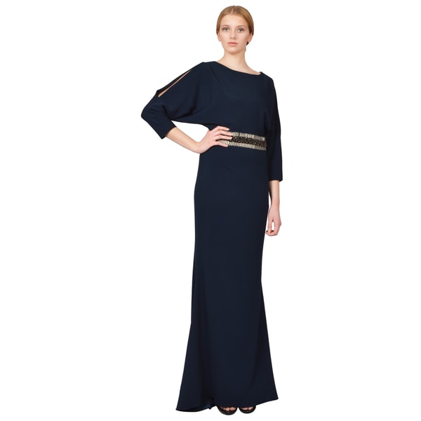 Dolman Sleeve Evening Dress