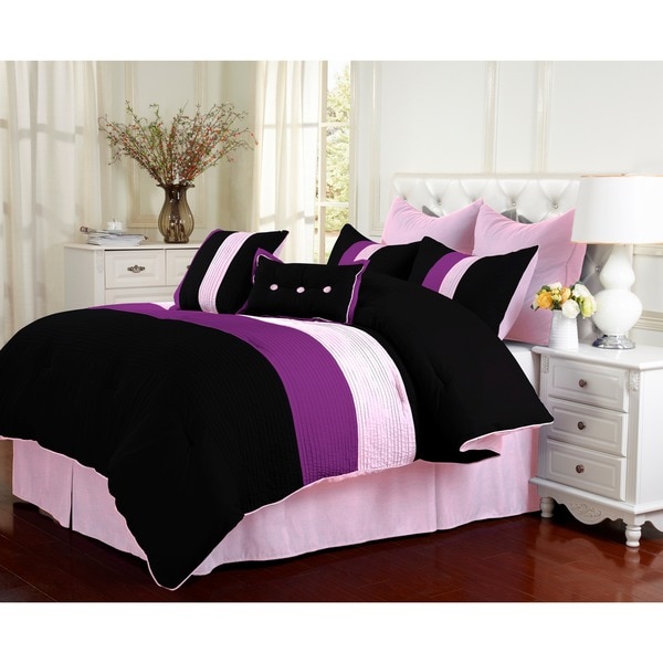 Superior Florence Purple 8-piece Comforter Set