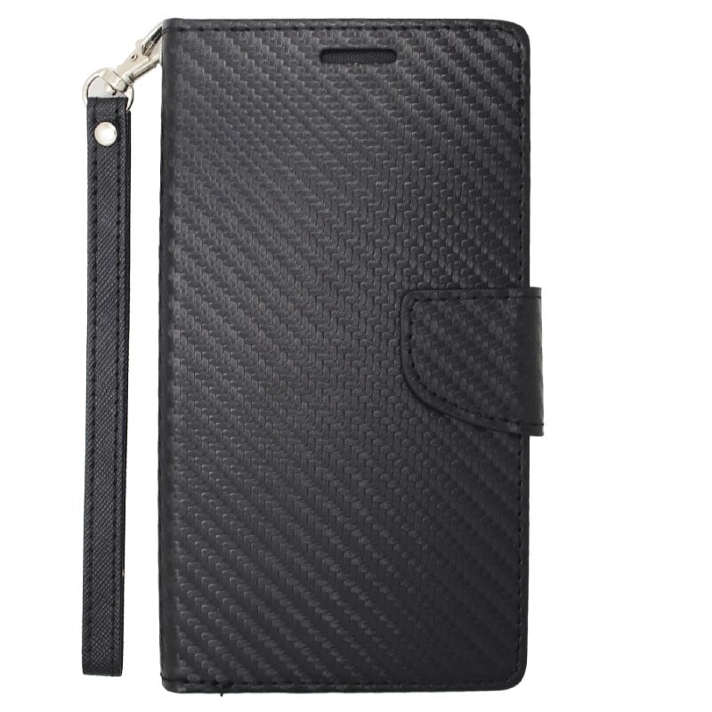 Insten Plain Leather Fabric Phone Case Cover Lanyard with Stand