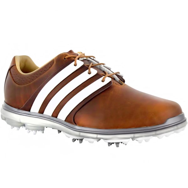 brown adidas golf shoes
