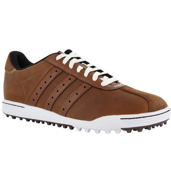 brown adidas golf shoes