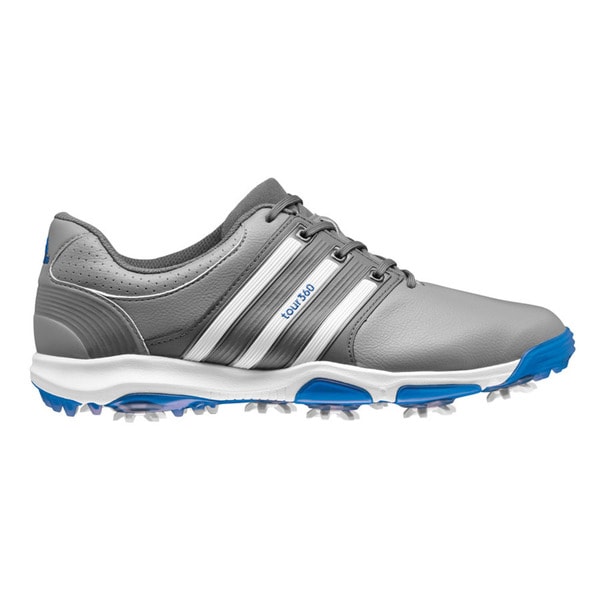 Adidas Men's Tour360 x Grey/FTW White/Bahia Blue Golf Shoes