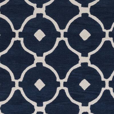 Hand-Tufted Grays Moroccan Trellis Rug