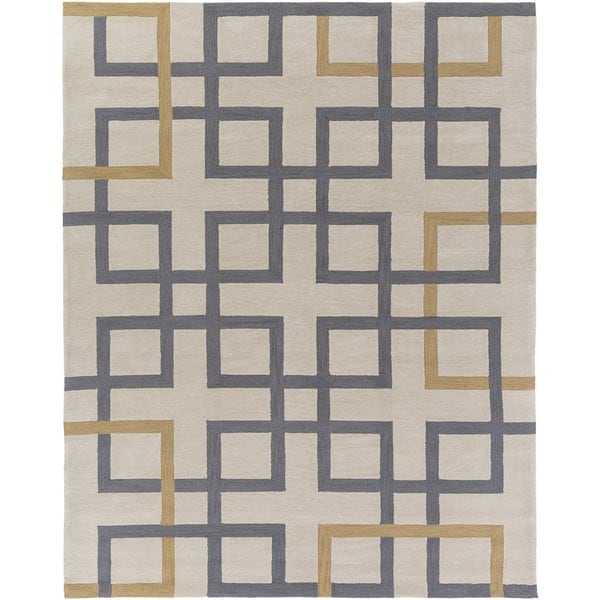 Hand-Tufted Goole Crosshatched Rug