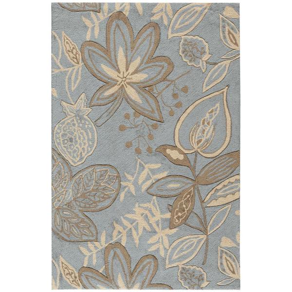 Rug Squared Laurel Light Blue Rug - 2'6" x 4'