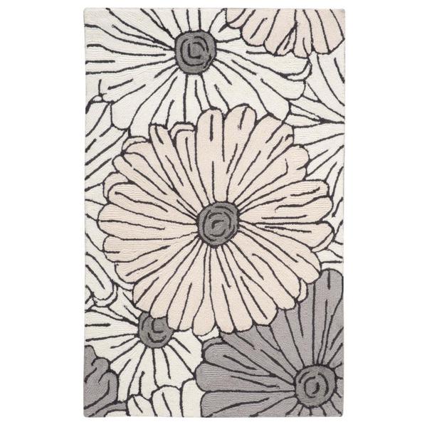 Rug Squared Laurel Ivory/Multicolor Rug - 2'6" x 4'