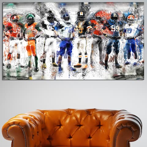 Design Art "Football Team" Canvas Art Print