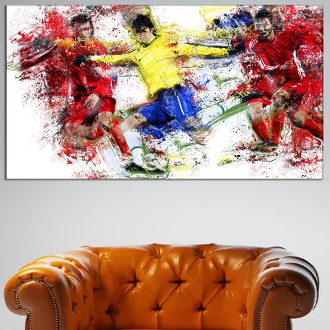 Design Art "Soccer Break Away" Canvas Art Print