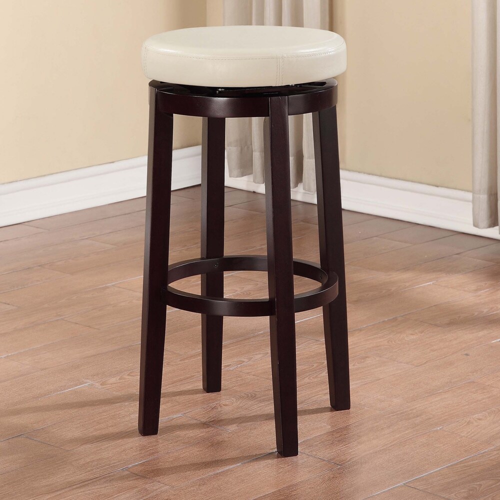 Oh Home Dorothy Backless Bar Stool Off white Swivel Seat   17123172