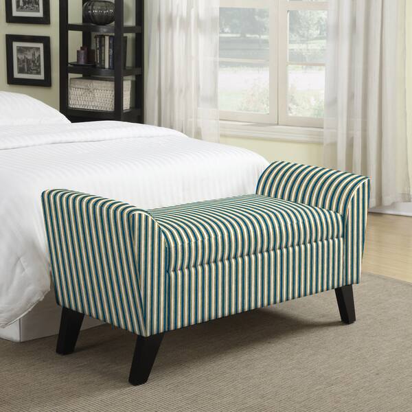 Better Living Finsbury Blue Stripe Storage Bench Bed Bath & Beyond