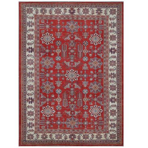Handmade One-of-a-Kind Super Kazak Wool Rug (Afghanistan) - 10'3 x 14'3