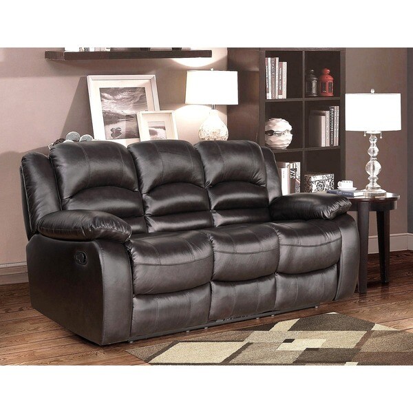 ABBYSON LIVING Brownstone Premium Top grain Leather Reclining Sofa