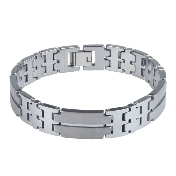 Vance Co. Men's Tungsten Brushed Bracelet - Free Shipping Today ...