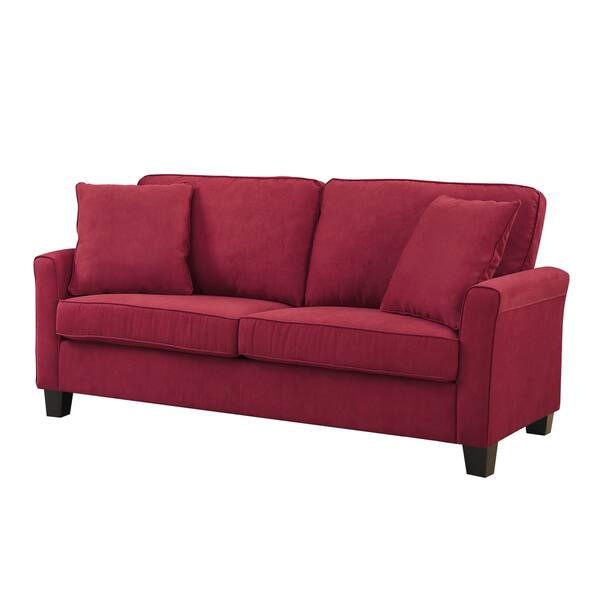Portfolio Sofast Mara Red Microsuede Sofa 9971267 Portfolio Sofast Mara Red